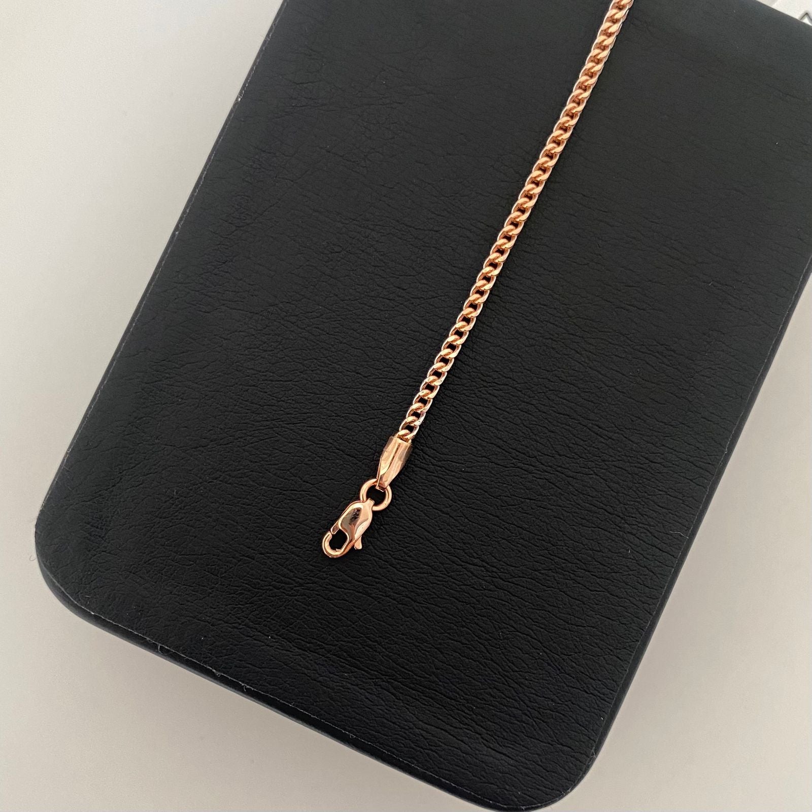 Pulso It franco Oro blanco y Oro rosa 18k +1 / 3,35 Gr / 2,2 mm / 20 Cm